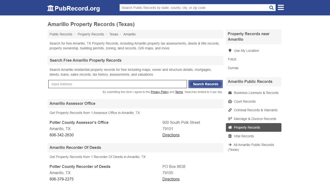 Free Amarillo Property Records (Texas Property Records)