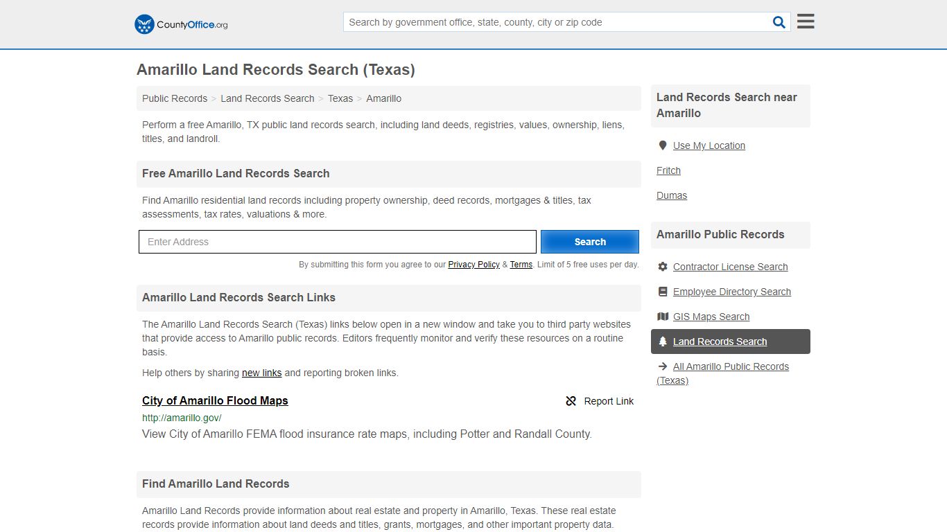 Amarillo Land Records Search (Texas) - County Office